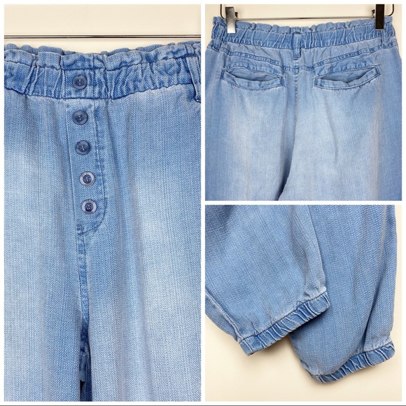 ❌SOLD❌Cloth & Stone Jetsetter Chambray Pants Blue - Picture 7 of 8